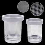 2 Pack Floating Hatching Box Acrylic Suspended Fish Tank Isolation Box Breeding Box Fish Egg Isolation Net Incubation Box (L-Fine Mesh and M-Coarse Mesh)