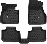 3W BMW X2 Floor Mats Fit for 2018-2023 & BMW X1 Floor Liner Fit for 2016-2022 Custom Fit All Weather TPE Floor Liner for X2 28i M35i 1st & 2nd Row Full Set Car Mats, Black