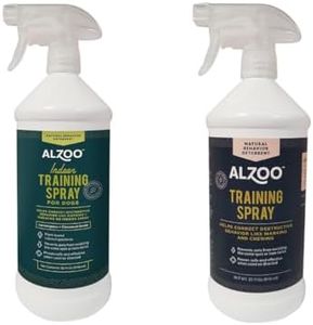 ALZOO Indoor and Outdoor Training Spray for Dogs, Helps Correct Destructive Behavior Like Marking & Chewing On Indoor Areas, 100% Plant-Based Active Ingredients, 32 Fl. Oz. Spray Bottle