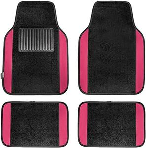 FH Group F14407PINK Premium Full Set Carpet Floor Mat (Sedan and SUV with Driver Heel Pad Pink)