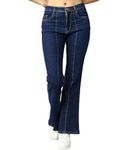 Nifty Women's Denim Wide Leg Jeans (Jean_1452_BSC_34_Blue_34)