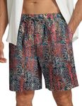 COOFANDY Men's Shorts Casual Summer Beach Shorts Lightweight Stretch Drawstring Bamboo Shorts