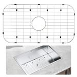 VEVOR Sink Protector Grid, 26"x14" Stainless Steel Sink Grates, Centered Drain Sink Grates with R90 Corner Radius, Large Sink Bottom Grids, Universal Bowl Rack Sink Accessory For Kitchen Sink, Silver