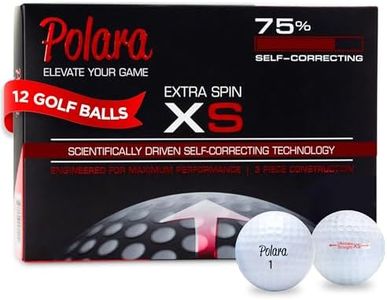Polara Self-Correcting Golf Balls – 12 Pack Extra Spin Golfballs, Soft Feel, Anti-Slice & Hook Correction, Exceeds USGA Limits, Dimple Pattern, High-Performance Golf Balls for Men & Women - White