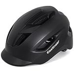 EASTINEAR Adults Bike Helmet for Men Women with LED Taillight Cycle Helmet for Urban Commuter with Sun Visor Cycling Mountain & Road Bicycle Helmets Adjustable Size M/L (Black)