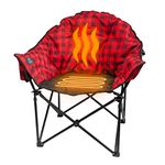 Kuma Outdoor Gear Lazy Bear Heated Chair 1, Red Plaid
