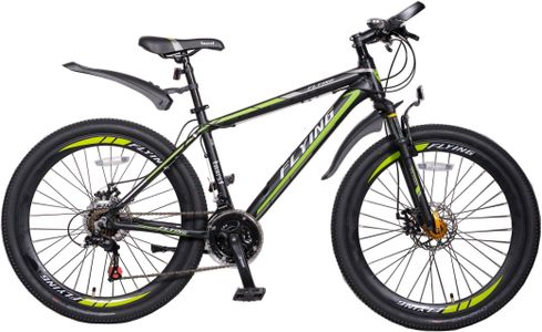 FLYing 21-Speed Mountain Bike – Lightweight Alloy Frame, Disc Brakes, Shimano