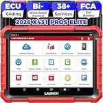 LAUNCH X431 PROS ELITE Bi-directional Diagnostic Scanner, ECU Online Coding, All System Scan Tool, Support 38+ Services, CANFD&DoIP, Guide Function, 2 Years Free Update