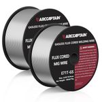ARCCAPTAIN Flux Core Welding Wire .035", E71T-GS Mig Welding Wire 2-Pound X 2 Spools Gasless Mild Carbon Steel Compatible With Lincoln Miller Forney Harbor Welder, Pack of 2