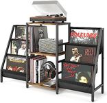 Record Player Stand with Vinyl Storage, Record Player Table with Vinyl Record Storage Up to 280 Albums, Turnta ble Stand with Record Holder Vinyl Display Shelf, Record Cabinet for Vinyls Media Stereo