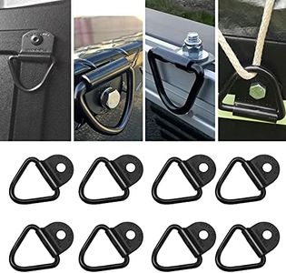 Sporthfish Cargo Tie-Down Anchors,8-Pack Black Steel V-Ring Bolton Trailer Cargo Tie Down,for Trailers,Trucks and Warehouses Replacement for D-Ring Plastic Flush Mount Pan Fitting Tie down