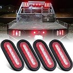 4Pcs 6.4 Inch Oval Led Trailer Tail