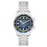 Spinnaker Bradner Men's Automatic 3 Hands Watch with Blue Dial and Solid Stainless Steel Beads of Rice Bracelet - SP-5062-22