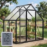 6x4FT Greenhouse with Hygrometer, H