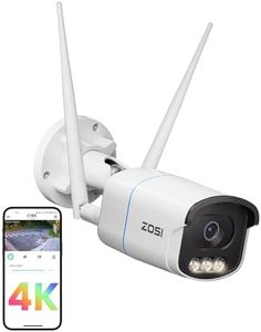 ZOSI 4K 8MP Camera Surveillance Ext�érieure WiFi sans Fil 2,4 Ghz/5G, F1.0 Grande Ouverture et Aurora Lux Vision Nocturne Ultra Nette, Détection de Personne Véhicule, Audio Bidirectionnel, C186A