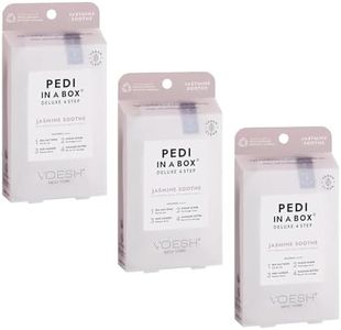 VOESH Pedi in a Box 4 Step Jasmine Soothe - 3 Pack, Home Pedicure Kit, Pedicure Supplies, Pedi Kit, DIY Pedi, Foot Treatment, Spa Pedicure, Foot Spa