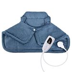 Volenx Heat Pad for Neck and Shoulder, Fleece Electric Heating Pad with 6 Heat Settings and 4 Timer Setting, Heated Shoulder & Neck Wrap Warmer with Over-Heating Protection, Machine Washable