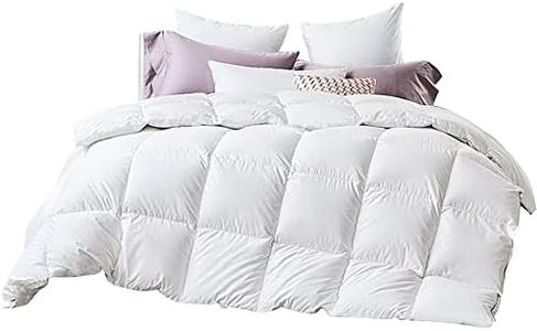 Giselle Bedding Duck Down Quilt, 500GSM Queen Feather Comforter Doona Duvet Cover Quilts Winter Blanket for Bed, Soft Cotton Covers Lightweight Breathable White