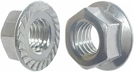 Fifty (50) 5/16-18 Zinc Plated Serrated Flange Hex Lock Nuts (BCP270)