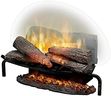 Dimplex Revillusion Electric Fireplace Log Insert - 25 Inch Faux Wooden Logs, Plug in Electric Heater + Glowing Ash Mat; Remote Control Included - Supplemental Zone Heat | Model #RLG25