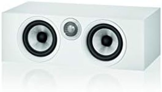 Bowers & Wilkins HTM6 S2 Center Channel Speaker - Anniversary Edition Loudspeaker, Twin Continuum Cone Bass/Midrange Drivers with Flowport Technology, Decoupled Double Dome Aluminum Tweeter, White
