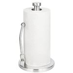 HEETA Upgraded Kitchen Roll Holder with Tension Arm [Delicate& Practical] Stainless Steel Paper Towel Holder Organizer Roll Dispenser for Kitchen Countertop Home Dining Table(Silver)