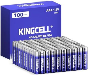 KINGCELL AAA Batteries 100 Count Pack, 1.5V Triple A Batteries with 10 Years Shelf Life, High Performance Alkaline AAA Batteries for TV Remote, Clock, Gaming Controller, Kids Toy