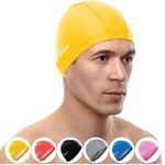 Spandex Swim Cap with Protective Layer // Comfortable Swimming Caps for Adult Men Women and Kids