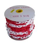 SNS SAFETY LTD Red and White Plastic Chain 6mm 50.0 Meters (164 feet)