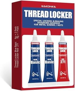ESKONKE 3 Pack Thread Locker Blue Basic Threadlocker Red H271, Nuts & Bolts Locker Lock Tight & Seal Fasteners Anaerobic Curing Metal Glue (Basic * 2 + H271)