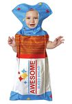 Rasta Imposta Loaf of Bread Infant Bunting Costume Slice Toast Food Party Dress Up Baby Costumes, Size 3-9 Months White