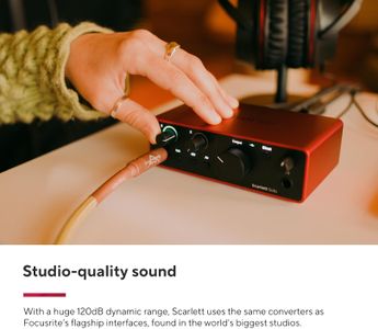 Focusrite Scarlett Solo Studio 4th Gen USB Audio Interface Recording Bundle