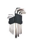 TIJAR Long Metric Straight End Hex Key Set, 9 Pieces, Allen Keys Wrench Set, Chrome-Vanadium Steel (9 PCS)