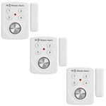 3 Pack 130db Door Alarm with Delay When Left Open. Vibration Detect Sensor Window Alarm for Home, Store Garage, Apartment, RV Security. Personal Keypad Burglar Entry Alert. Pool Alarm for Kids Safety