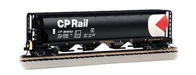 Bachmann Trains - Canadian 4-Bay Cylindrical Grain Hopper with Flashing END of Train Device - CP Rail #384553 - HO Scale