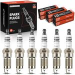 A-Premium Iridium & Platinum Spark Plugs Compatible with Ford F-150, Explorer, Mustang, Taurus, E-150, Ranger, Freestar & Lincoln Continental & Land Rover LR3 & Mazda B4000 & Mercury, Pack of 6