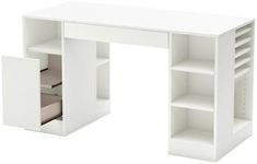 South Shore Crea Craft Table with Open and Closed Storage, Pure White