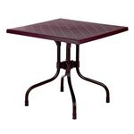 Supreme Olive 4 Seater Plastic Dining Table for Home (Globus Brown)