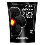 Dylon Wash & Dye Fabric Dye for Clothes & Soft Furnishings - Intense Black / Velvet Black