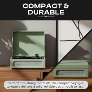 Crosley Voyager Bluetooth Turntable – Sage Green