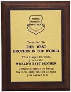 aahs!! Engraving Worlds Greatest Plaques (Best Brother in The World, Gold)