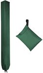 PATIO PLUS Rotary Washing Line Cover 16x16x165cm Waterproof Rotary Dryer Cover Clothes Airer With Zip 600D High Density Oxford PVC Coating, Green