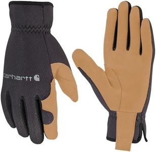 Carhartt Men's GD0794M High Dexterity Open Cuff Glove - Medium - Black/Barley