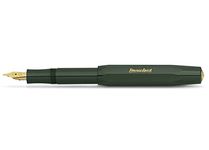 Kaweco CLASSIC SPORT Fountain Pen Green with 23 Carat Gold-Plated Steel Nib and Iridium Tip for Ink Cartridges I Sport Fountain Pen 13 cm I Nib: EF (Extra Fine)