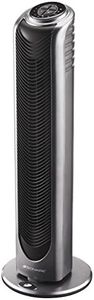 Bionaire Oscillating Tower Fan with Remote Control & Timer, Silver/Black [BT19]