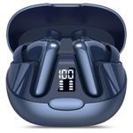 Puqo AI Language Translation Earbuds, 48H Real-Time Bluetooth 5.3 Translator Earbuds, Support 164 Languages with AI App, 3-in-1 Ear Buds with ENC Mic, 5 Translation Modes Earphones, Dark Blue