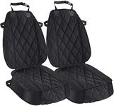 AsFrost Dog Seat Cover Cars Trucks SUVs, Thick 600D Heavy Duty Pets Car Seat Cover, Waterproof & Wear-Resistant Durable Nonslip Backing & Hammock Convertible, Black, 2 Pack