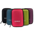 ORICO 5 Pack External Hard Drive Case 2.5 Inch Shockproof Hard Drive Bag Travel Electronics Organizer Carry Case for WD, Toshiba, Seagate, Samsung, Hitachi Hard Drive and Accessories like SD Card, USB Cable, Power Bank, Earphone, Black