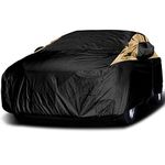 Titan Premium Multi-Layer PEVA Car Cover for Compact Sedans 447-470 cm. Waterproof, UV Protection, Anti-Scratch Protective Lining, Driver-Side Zippered Opening. Fits Corolla, Sentra, Cruz and More.