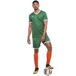 Nivia Ultra Football Jersey Set for Men (S, Green/White)